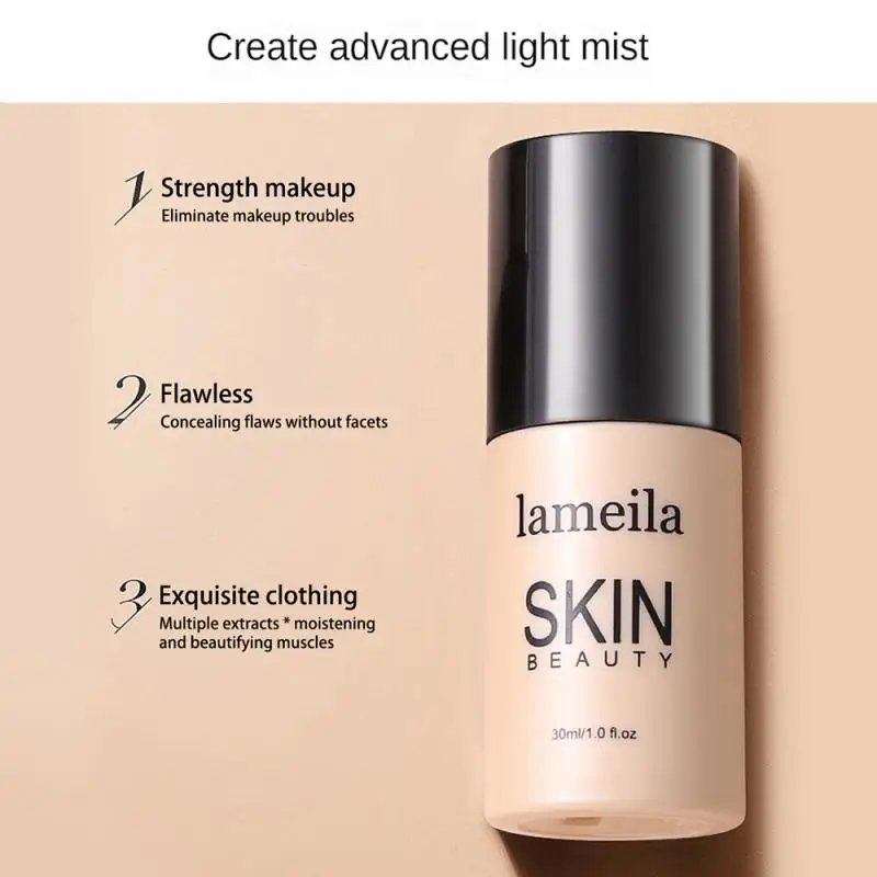 4 Colors Face Matte Liquid Foundation Base Makeup Oil Control 24 Hours Lasting Concealer Full Coverage Waterproof Contour Makeup