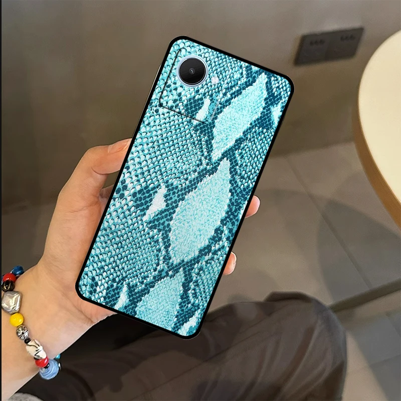 Snake Skin Print For Realme C35 C31 C33 C55 C30 C25s C21Y C15 C11 8 9 10 11 Pro Plus GT Neo 3 2T 3T 5 Case