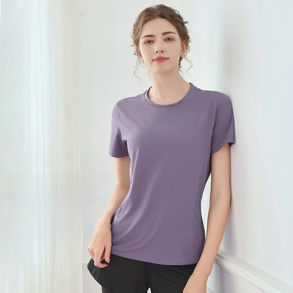 Loose Sporty Women's T-Shirt Summer Yoga Short Sleeve plus Size Running Slimming Quick Dry Fitness Top Comfortable Upperwear