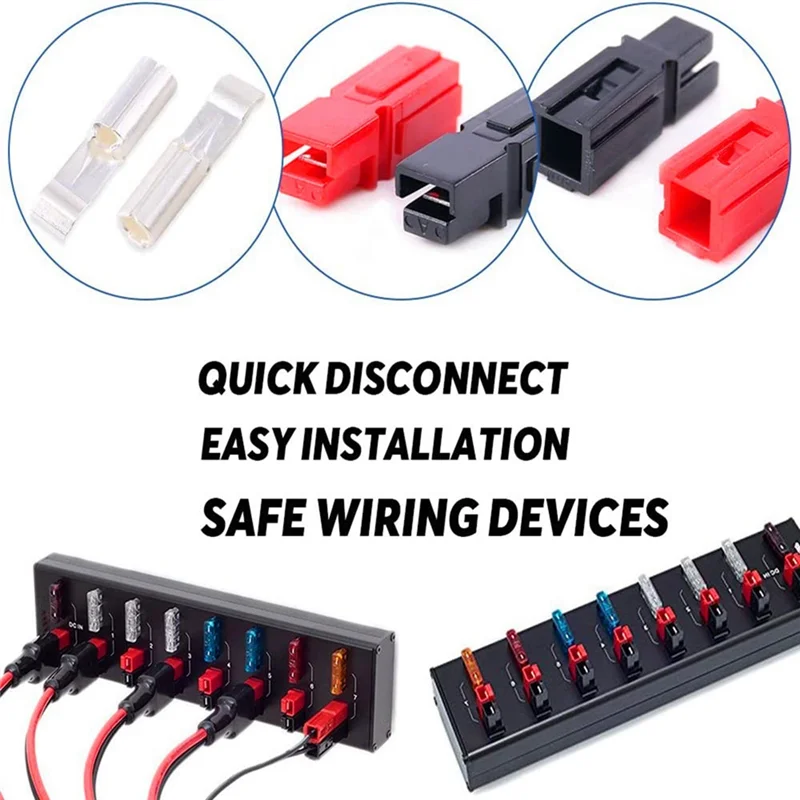 10 Pair 30A 600V Power Connectors Accessories with Insulation Cover for Anderson Powerpole Interlocking Plug Terminals