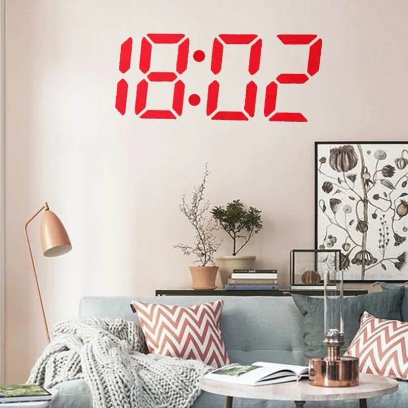 Projection Clock LED Luminous Word Numbers Clocks Electronic Projection Wall Digital Watch Bedroom Desktop Small Night Light