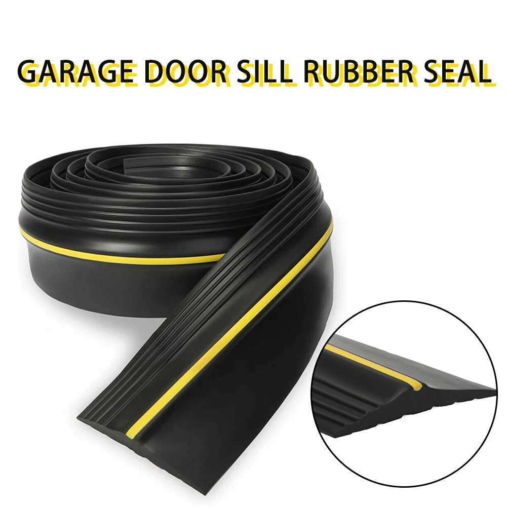 Heavy Duty Universal Garage Door Floor Threshold Seal StripWeather Seal Rubber Draught Rain Excluder Waterproof 3/6m Length