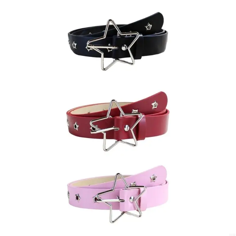 31bf Punk Winist Belt Grommet Modern Star Winist Cinturón Grunge Groommet Joyería