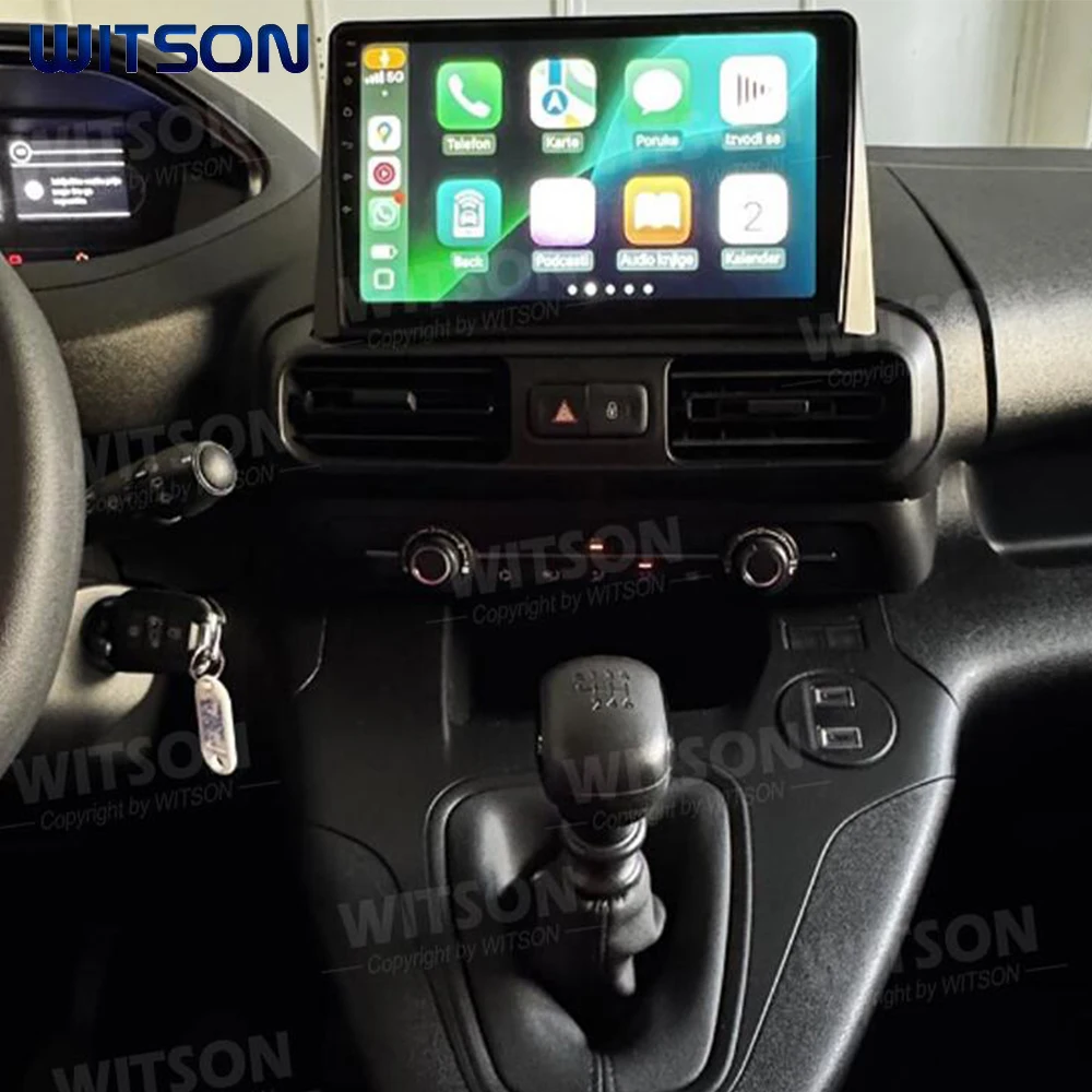 Sistema multimedia para coche de 10.1 pulgadas para Peugeot Rifter, Peugeot Partner, Citroën Berlingo, Opel Combo 2019-2022, estéreo, GPS, CarPlay, reproductor de pantalla.