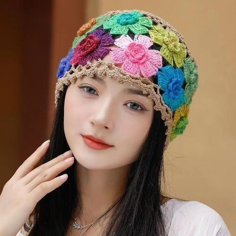 novo-chapeu-de-algodao-sem-aba-gorro-casual-de-croche-vazado-para-mulheres-uso-diario