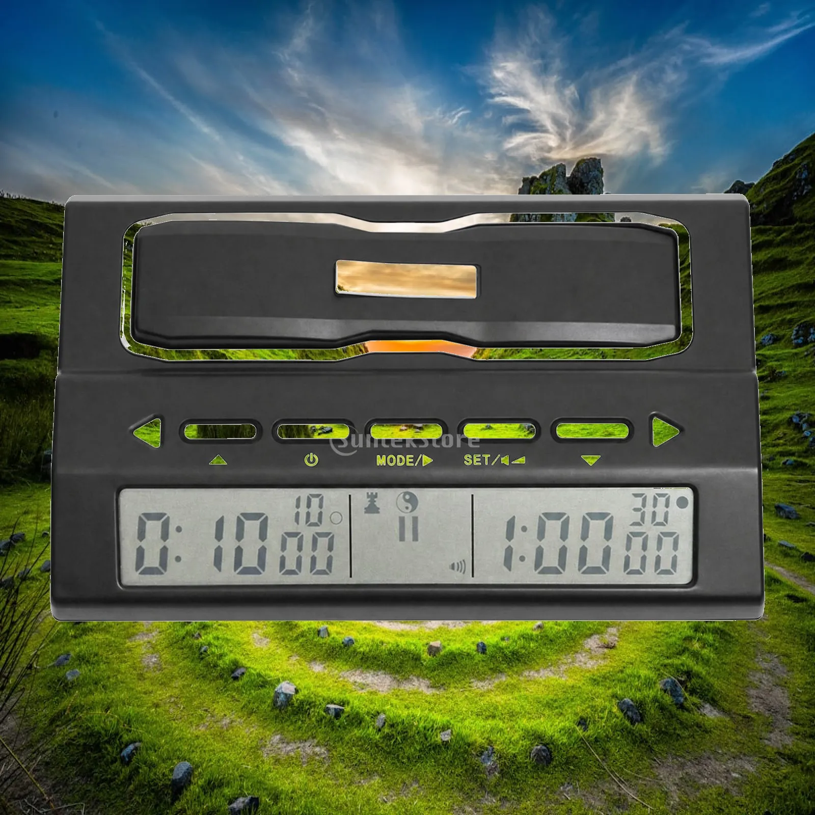 Chess Clock Digital Timer for Two Player Matches with Non Slip Base and Multi Function Smart Design