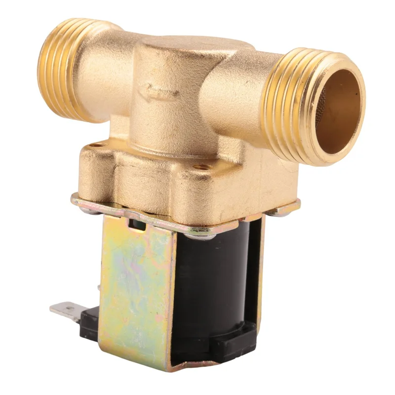 A34R 3Pcs 1/2 Inch Ac 220V Normally Closed Brass Electric Solenoid Magnetic Valve For Water Control Chemical Liquid Industry