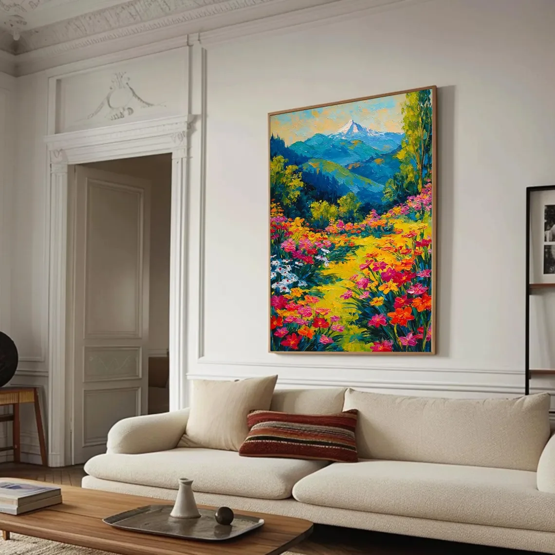Lukisan Minyak Bunga Abstrak B - Abstract Oil Painting ulasan dan harga