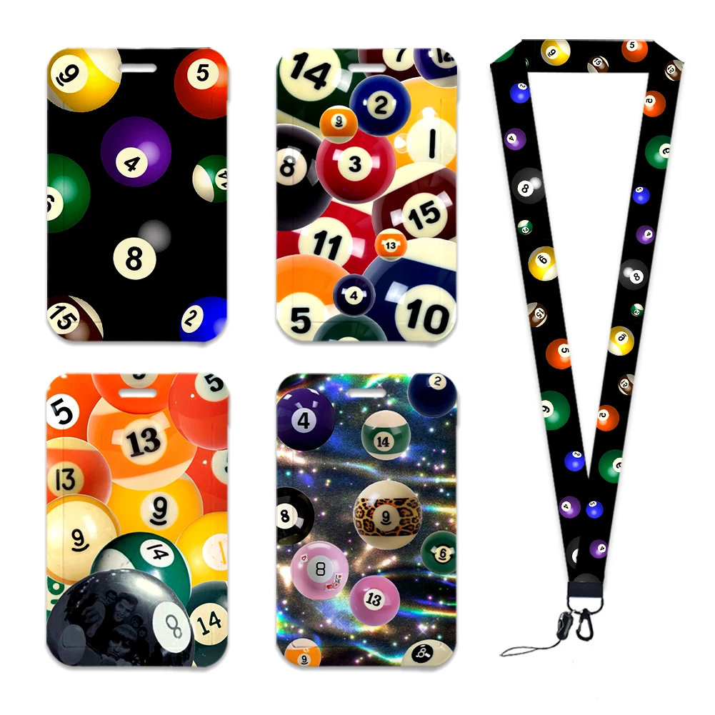 

New Arrival Billiards Credential Holder Game Lanyards for Key Neck Strap For Card Badge Gym Keychain Keyring Accessories