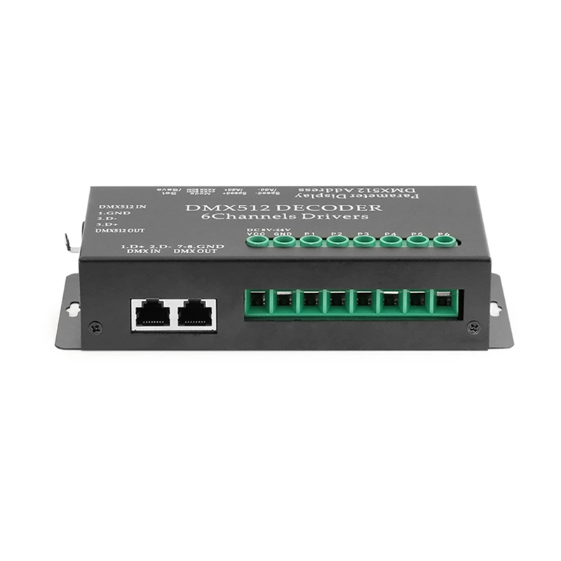 وحدة فك ترميز الإضاءة LED DMX512، وحدة التحكم Dimmer RGB 6-Way، JAS