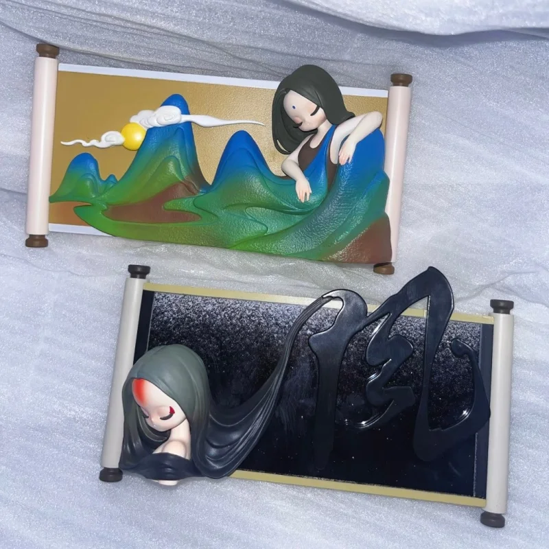 Nowa Seria Figurki Śpiących Chińskich Rękodzieł 15cm Blind Box Śliczne Figurki Akcji Anime Torebka Niespodzianka Ozdoby Kawaii Dekoracja Biurka Zabawki Prezenty