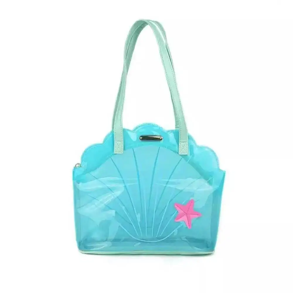 

Bloom Transparent Blue Shell Bag Purse Women High Street Summer Casual Handbag Female Haruku Aesthetic Shoulder Bags Chic