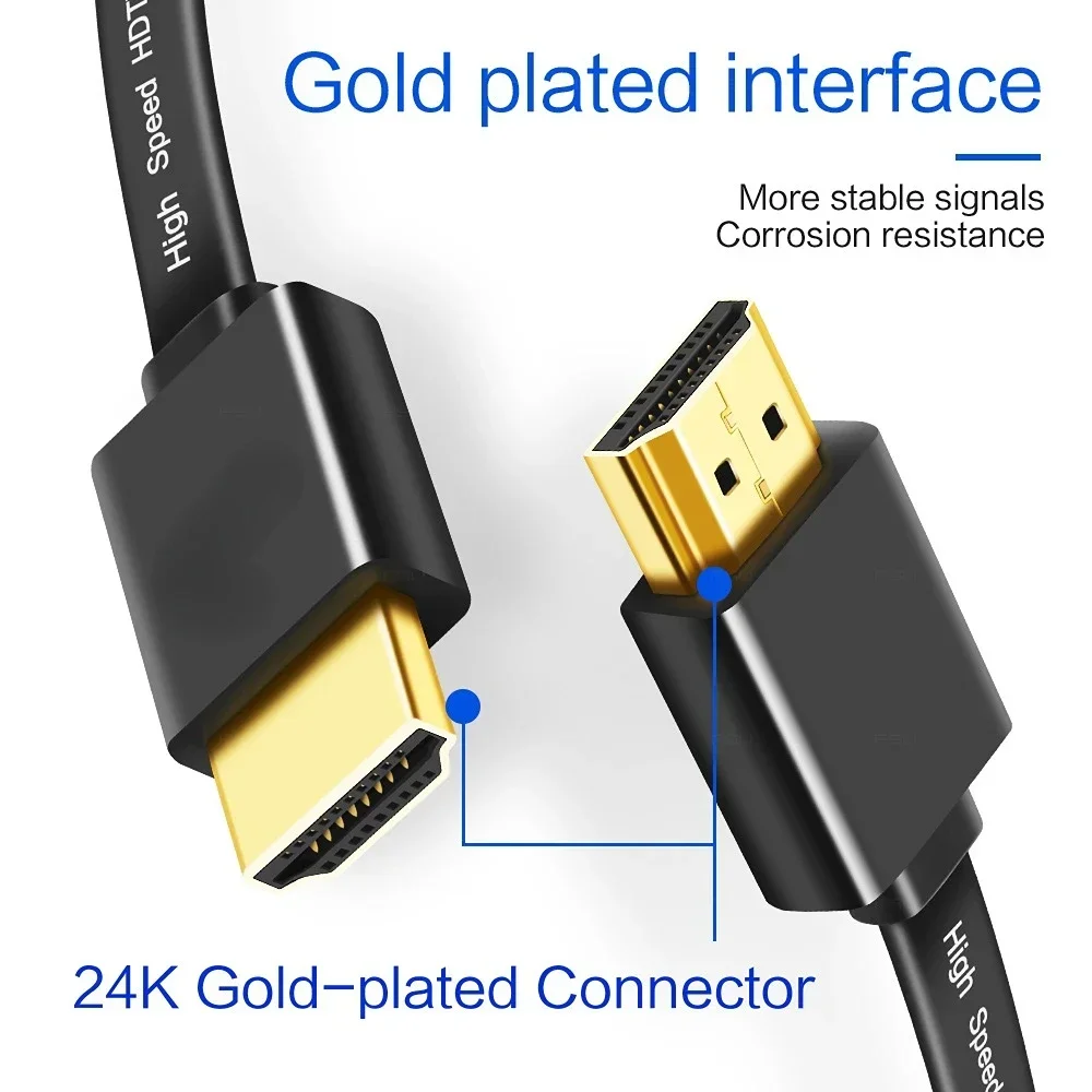 FSU HDMI-compatible Cable 1080P Thin HDMI-compatible Flat Cable Male-Male 1.4 Cable for HDTV Cable HDMI-compatible 0.3m 1M 1.5M