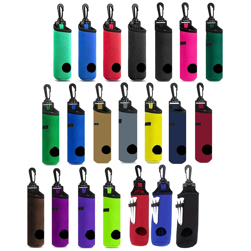 

1Pc Golf Tee Holder Golf Ball Carry Bag Pouch Golf Ball Holder Keychain Belt Clip Golf Gifts Accessories