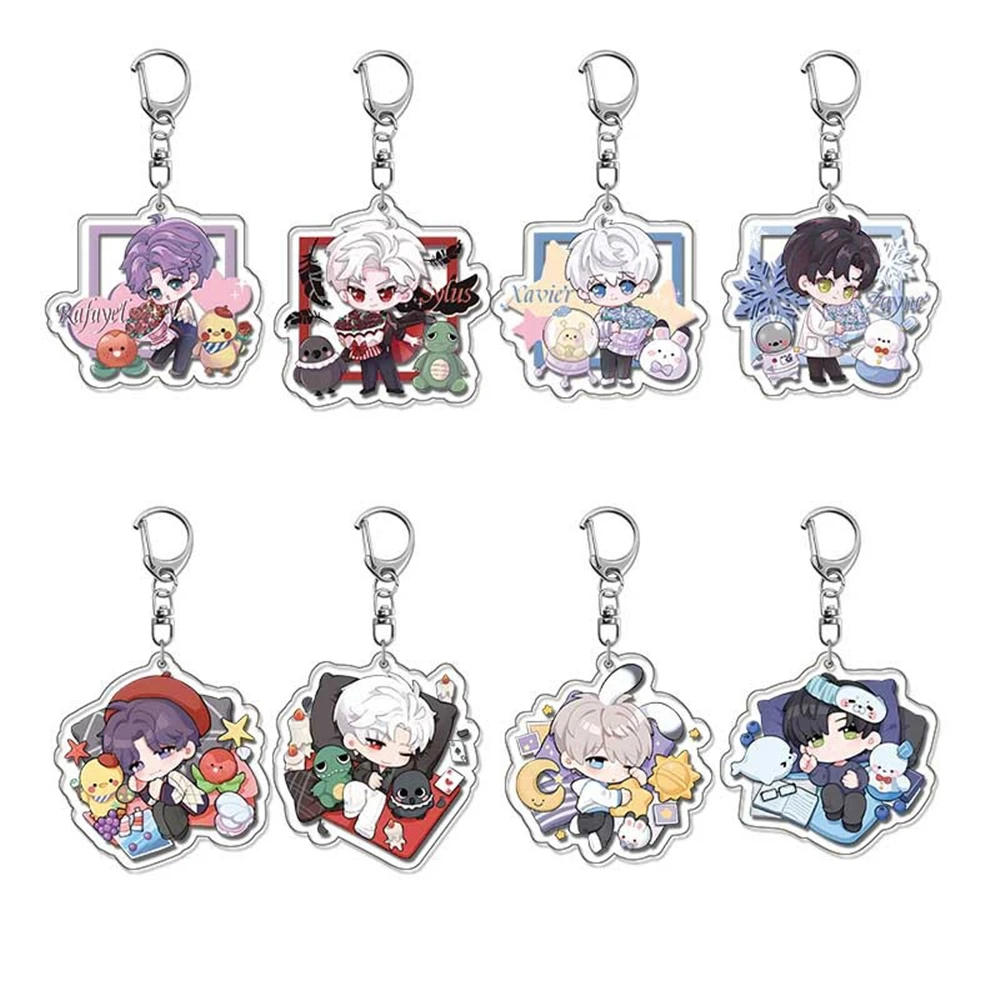 Game Love and Deepspace Xavier Zayne Rafayel Sylus Caleb Cosplay COSTUME Acrylic Keychain Key Accessories Pendant Prop Xmas Gilf