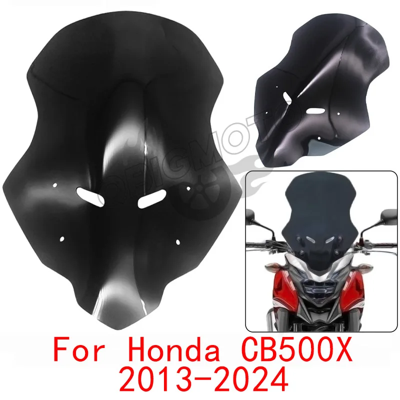 

CB500X 2024 Motorcycle Street Sport Bike Windshield Windscreen For Honda CB 500X CB-500X 2023 2022 2021 2020 2019 2018 2017-2013