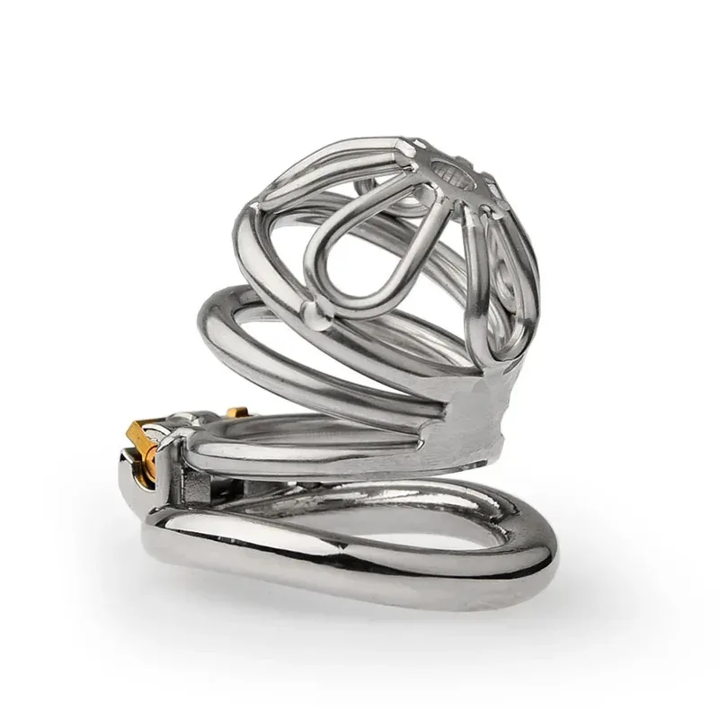 貞操帯亜鉛合金製コックケージカーブリング貞操ベルト男性用エロティックボンデージBDSMセックストイ不正行為防止エロティック尿道ロック