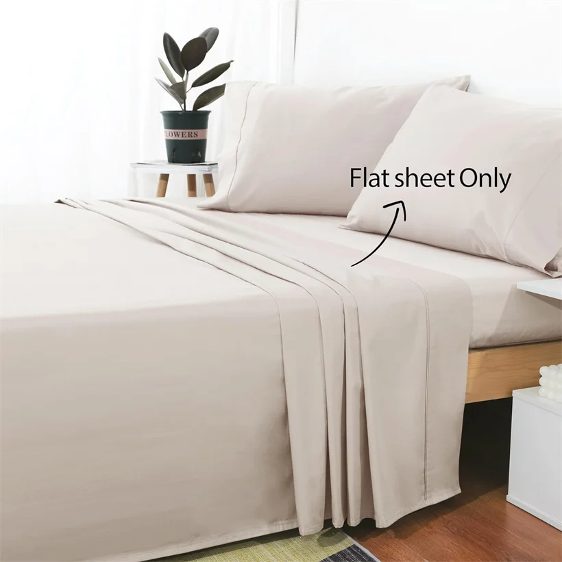 1Pc 100% Egyptian Cotton Flat Sheet High Quality Bed Sheet Luxurious 800 Thread Count Pure Cotton Top Sheets Soft Home Bed Linen