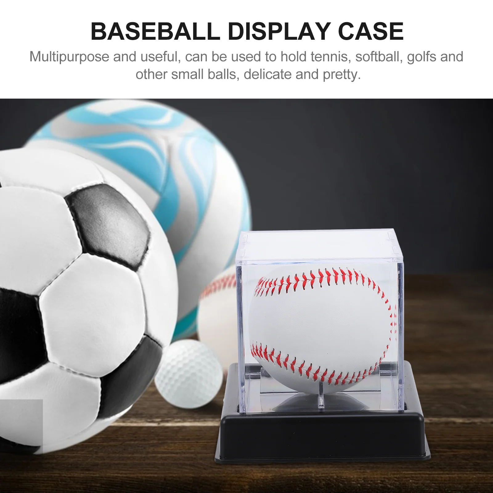 

2pcs Acrylic Baseball Display Box Clear Small Ball Holder For Collectibles Display Case For Baseball Tennis Golf Softball