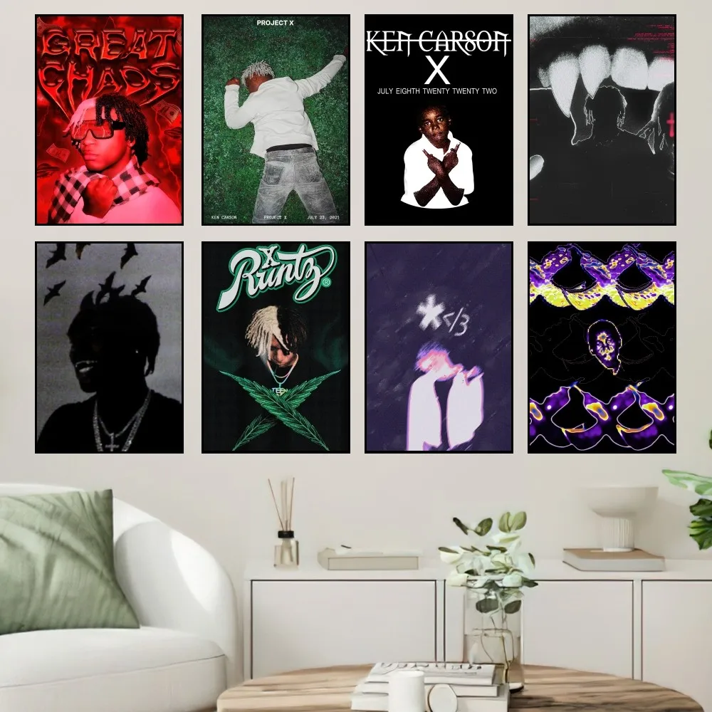 

Ken Carson Rapper X Poster Prints Wall Painting Bedroom Living Room Wall Sticker Office Small