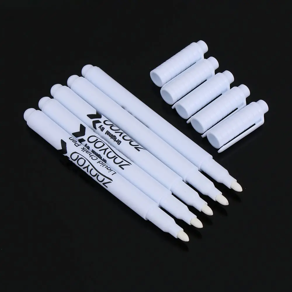 1/5/10 pcs White Liquid Chalk Pen Glass Windows Chalkboard Black Board Marker Erasable