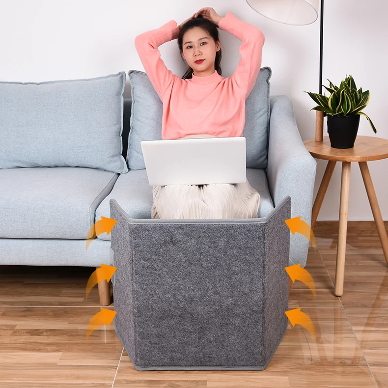 맞춤형 겨울 쿠션 접이식 발 히터, 전기 온열 3 피스 스테레오 난방 발 워머 패드, 새로운 디자인