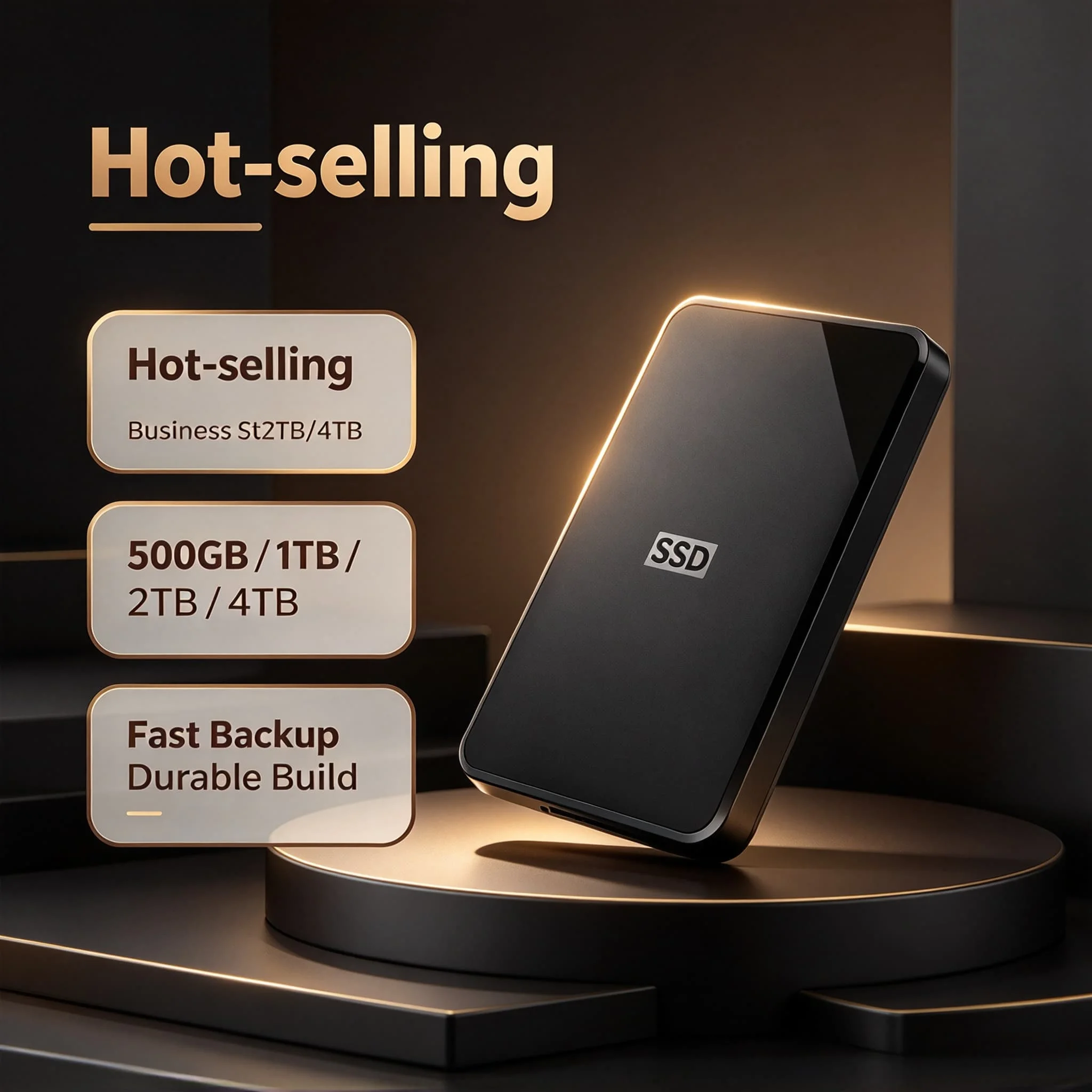 New External SSD Portable USB3.2 Stable 4TB 2TB 1TB 500GB Drive Encrypted Backup PC Laptop Mac Pocket Sized Unleash Speed