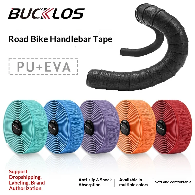 

Лента для руля велосипеда Bucklos Road Bike, L-образная, из EVA, противоскользящая, амортизирующая, дышащая, с прессованным краем, для велоспорта, аксессуары для велосипедов