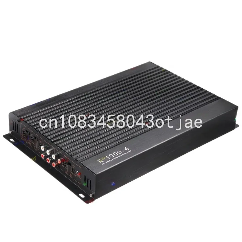 New car audio amplifier, high-power aluminum alloy sound system, 12V in car four channel amplifier, 4-channel