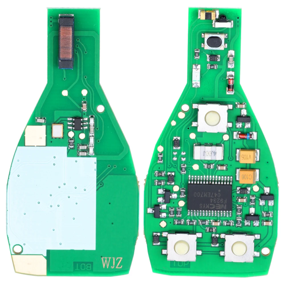 مفتاح ذكي عن بعد فوب KEYECU ، 4 أزرار لحقيبة مرسيدس بنز ، NEC ، MHz ، MHz ، MHz ، IYZ3312