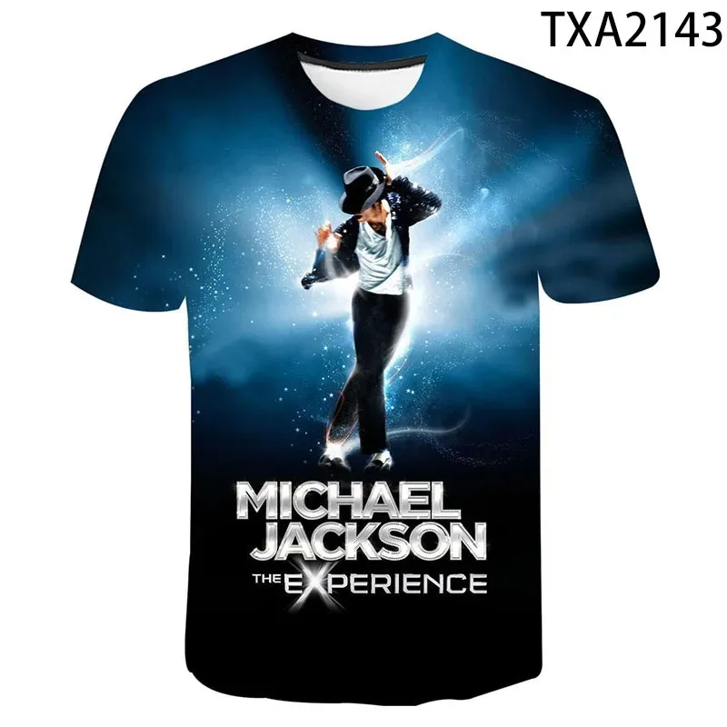 TShirts Singer Michael Jackson 3D Print Casual Fashion Oversized Round Neck T Shirt Kids Boys Girls Tees Tops Tshirt Clothes