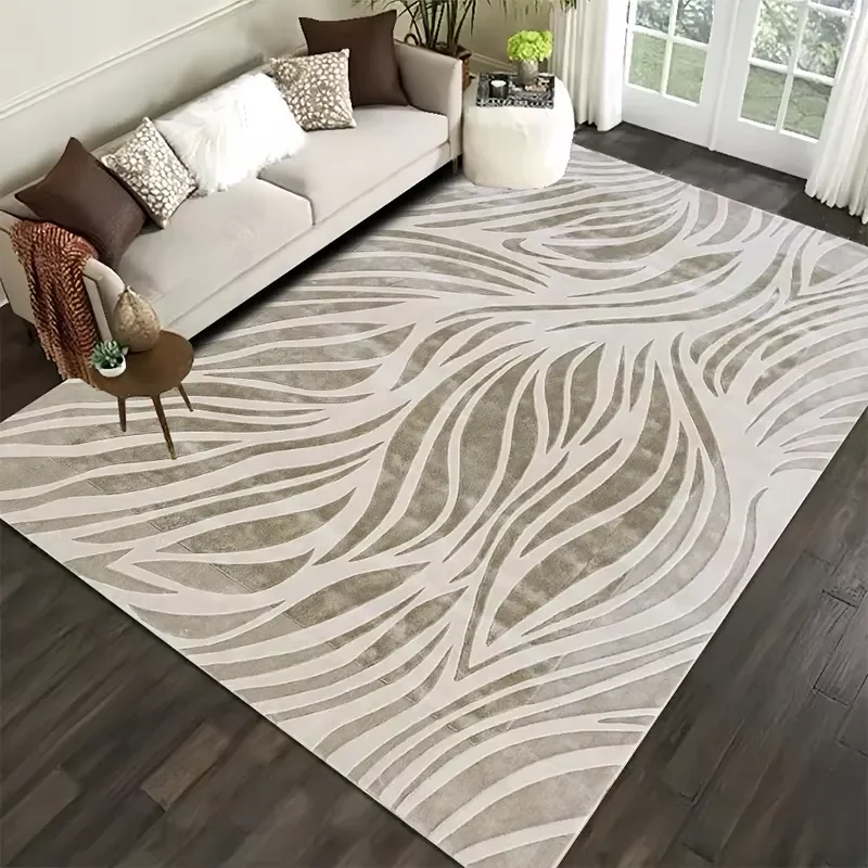 for Modern Natural Leaf Shaped Pattern Bamboo Silk Hand Tufted Rug Soft Handmade Customized Luxury Carpet