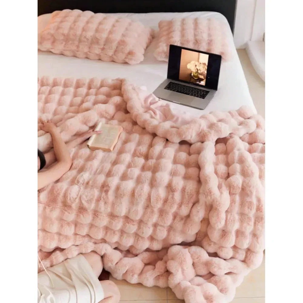 

Двустороннее плюшевое одеяло, мягкое, теплое, роскошное, пушистое флисовое одеяло для гостиной, спальни, дивана, на День святого Валентина