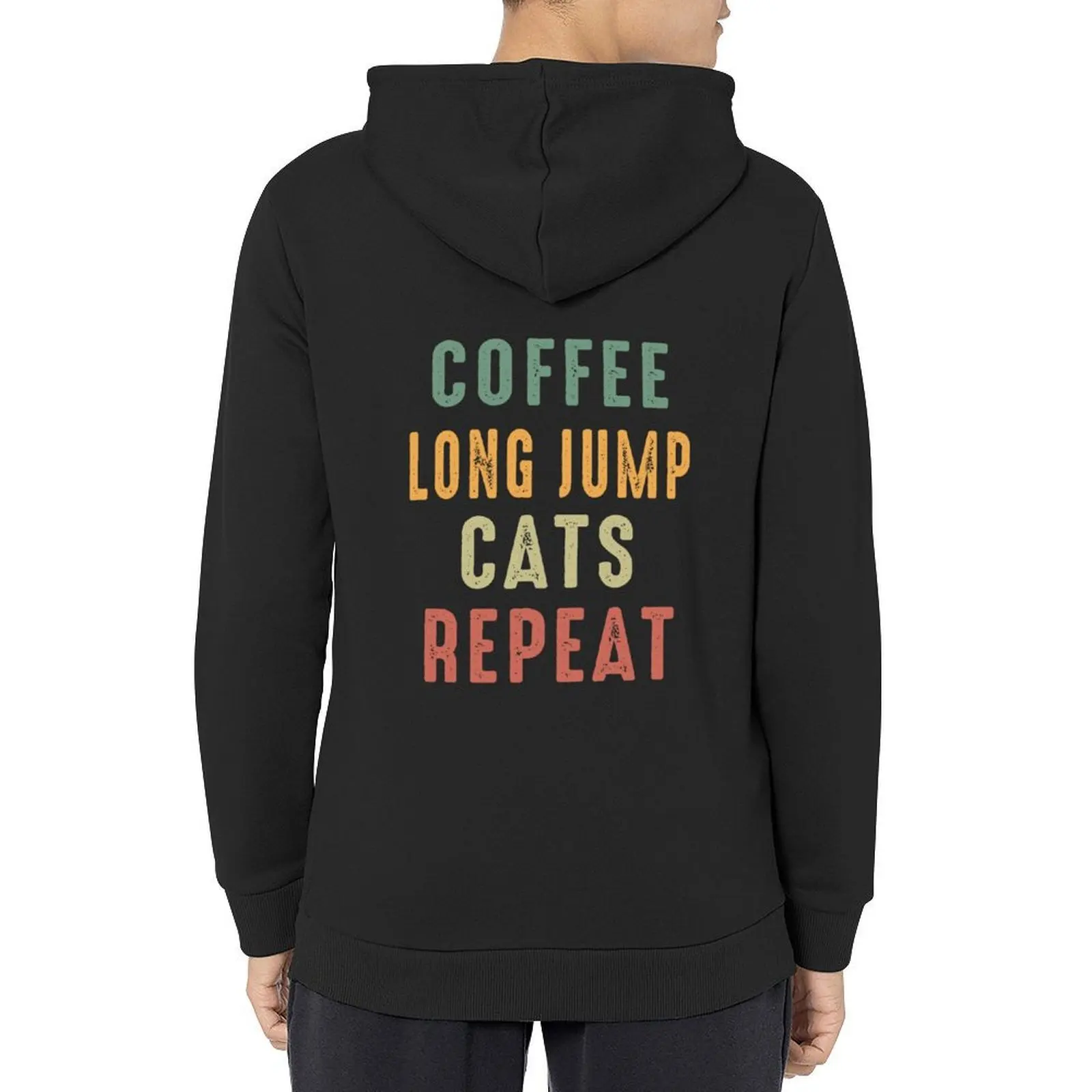 

Coffee Long Jump Cats Repeat, Funny Long Jump, Long Jumping, Jumper Gift Hoodie anime clothing hoodie streetwear