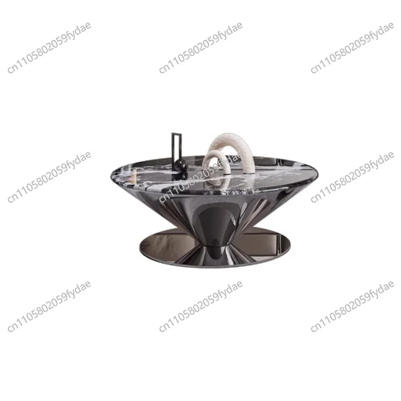 Magazine Hardcover Coffee Table Design Luxury Metal Black Round Coffee Table Living Room Creative Couchtisch Unique Furniture
