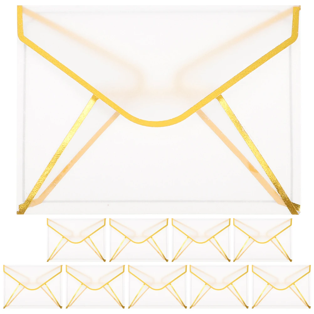 10 Pcs Vintage Envelope Decorative Envelopes Luxury Clear Wedding Translucent Letter Transparent Paper Office Invitation