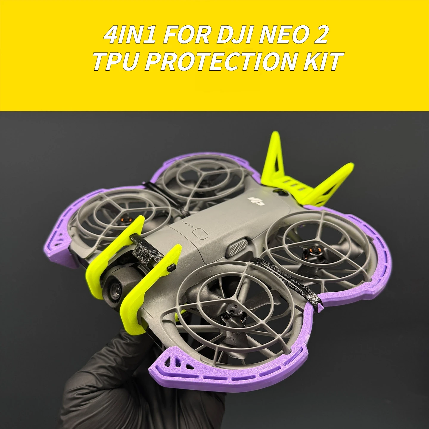 Ochraniacz DJI Neo 2 4 w 1 z miękkiego TPU, antykolizyjny bumper, osłona gimbala, ochrona przed upadkiem, akcesorium do drona.