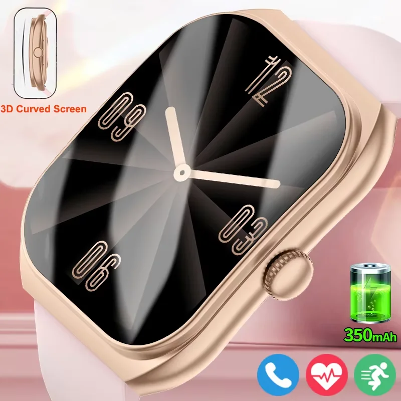 

LIGE Smartwatch For Women 2.01'' Large Curved Screen Heart Rate Sleep 1ATM Waterproof Watch Women's Physical Health Smartwatch