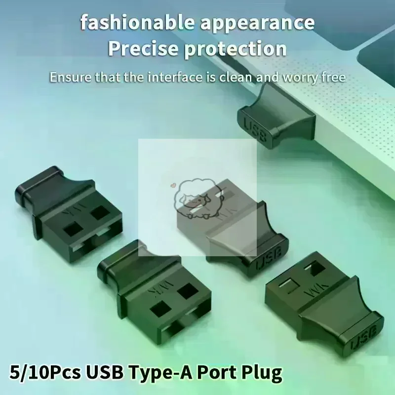 

USB Port Plug Protective Cap 5Pcs 10Pcs Handle Design Anti Dust Cover For Laptop Computer Socket Clean And Organize Easily