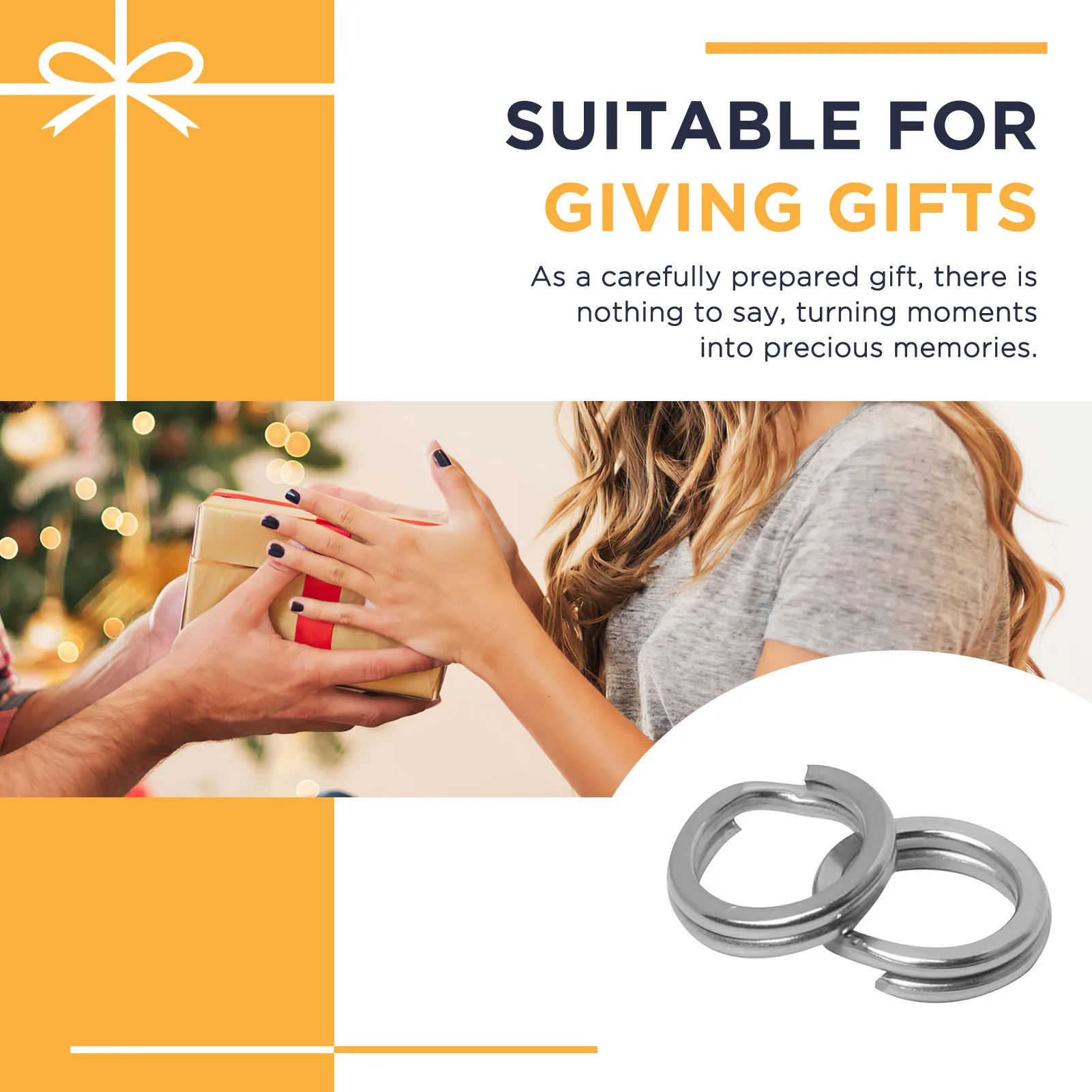 Wytrzymałe kółka łącznikowe ze stali nierdzewnej o podwójnej wytrzymałości do połowów w wodach słodkich i słonych.