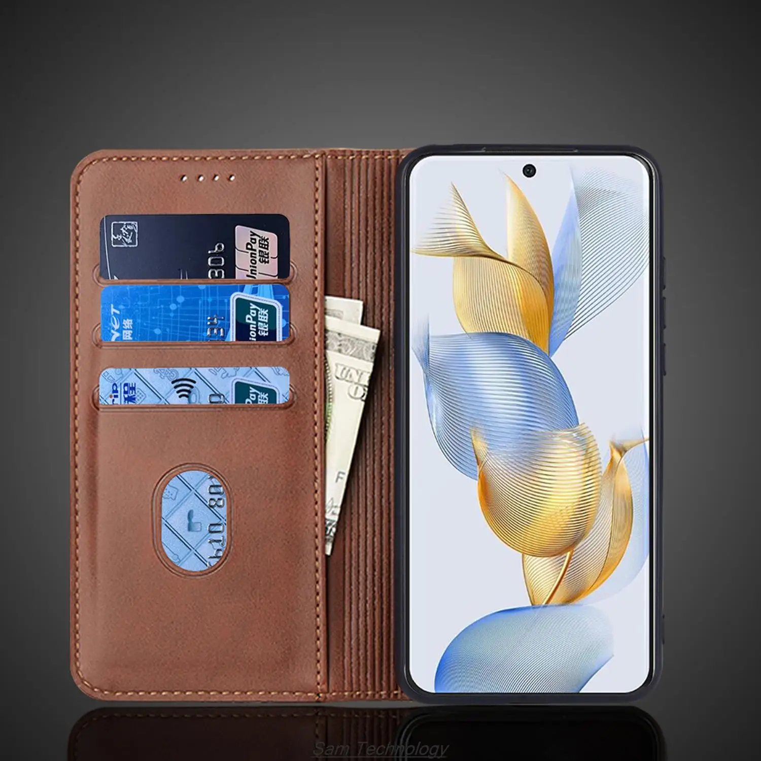 Magnetic attraction Leather Case for Huawei Honor 90 REA-NX9 REA-AN00 Holster Flip Cover Case Honor90 Wallet Bags Fundas Coque