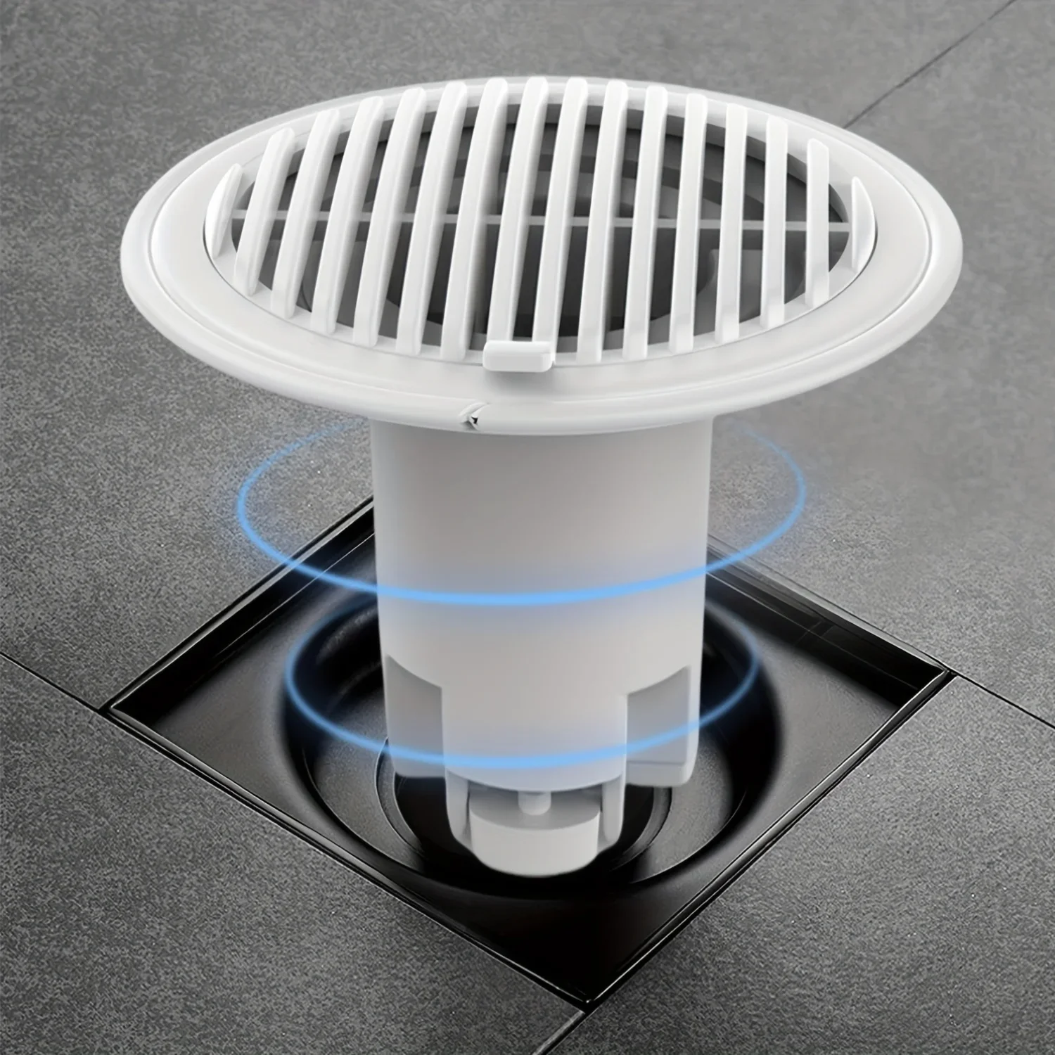 ABS Adjustable Drain Cover, Hair Catcher Shower, Floor Drain Screen Cover, Pipe Anti-Cockroach Device, Control Downpipe Odor