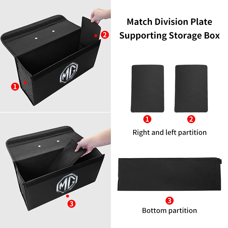 Car Trunk Storage Box Leather Tools Organizer Case Interior For Morris Garages MG 6 3 5 7 TF ZR ZS HS GS GT Hector RX5 RX8 view 6