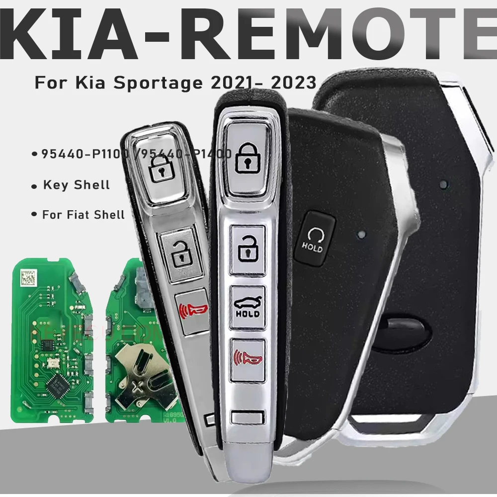

KEYECU 95440-P1100 95440-P1400 SY5MQ4FGE05 434 МГц 4A 3/4 кнопки автомобильный брелок дистанционный ключ без ключа Go для Kia Sportage 2021-2023