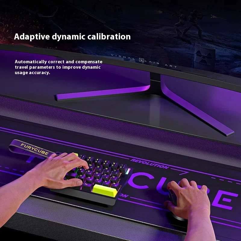 لوحة مفاتيح جديدة M30/68he 8k ذات محور مغناطيسي مصممة للرياضات الإلكترونية فائقة السرعة مع لوحة مفاتيح ألعاب بمعدل بولينج 8000 هرتز