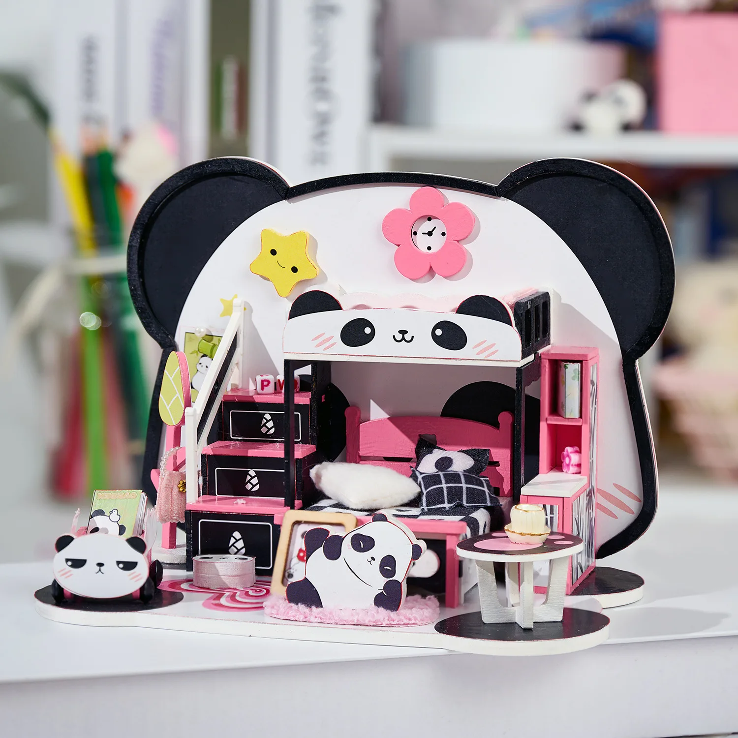 

DIY милый медведь панда дом 3D модель головоломки комплект креативный подарок на день рождения для мальчиков и девочек 2025