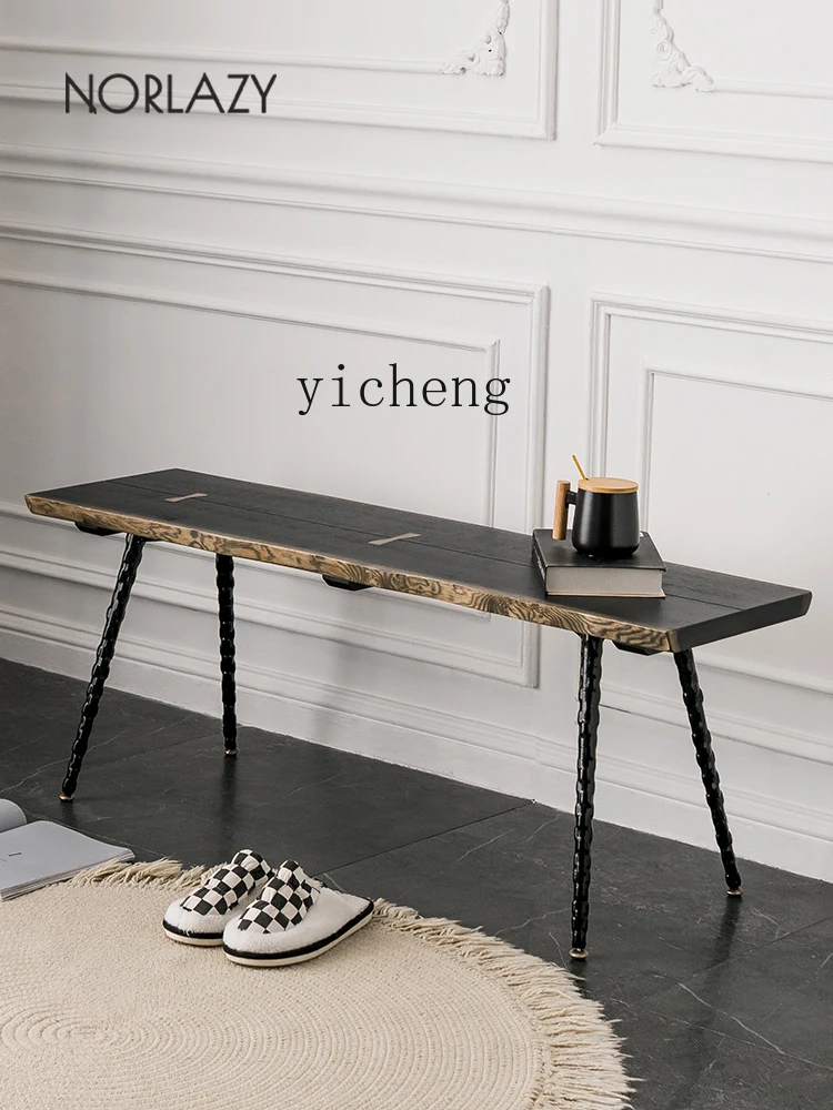 YY Retro Bed End Stool Simple Home Dining Table Bench Modern Bench