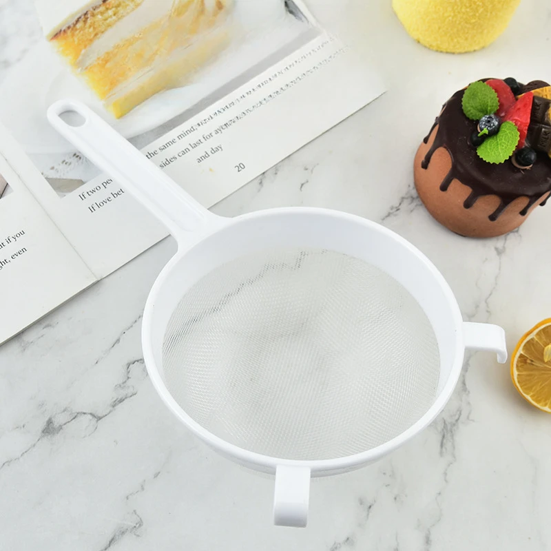 New Handheld Plastic Reusable Screen Mesh Kitchen Tea Leaf Strainer Flour Sieve Colander Soymilk Coffee Filter Colanders