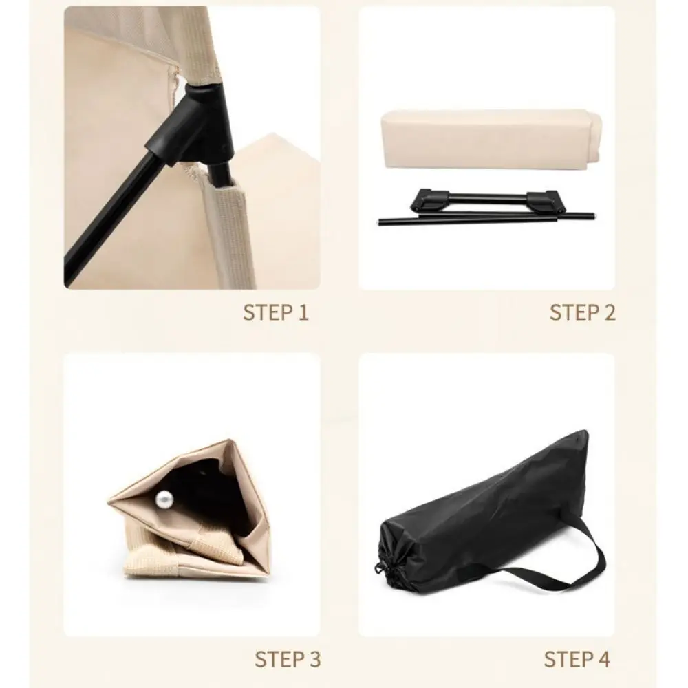 Kursi Lipat Camping Berbahan Aluminium Alloy dengan Kain Oxford, Dudukan Nyaman, Sandaran Lipat, Bantal, dan Tas Penyimpanan