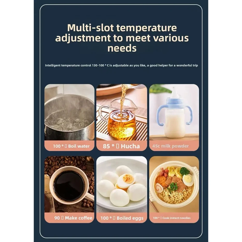 DT81 316 Stainless Steel Outdoor Smart Car Cup - 2-in-1 Heating & Insulated 500ML Large Capacity Universal for All Vehicles